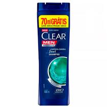 Clear men shampoo anticaspa limpeza diária 2 em 1 com 400ml