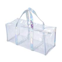 Clear PVC Travel Maquiagem Saco de Armazenamento de Higiene Pessoal de Grande Capacidade Saco de Plástico Saco Cosmético Organizador de Roupas para Homens e Mulheres