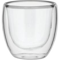 CLEAR XÍCARA CAFÉ 6x7x7cm 80ml BOROSILICATO TRANSP PAREDE DUPLA
