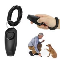 Clicker E Apito Pet Adestramento 2 Em 1 Treinamento Cachorro