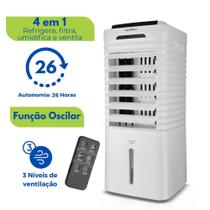 Climatizador Ar Frio 4 Em 1 Ventilador Umidificador Purificador Controle 5 Litros