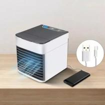 Climatizador Ar Ventilador Luminaria Agua Cool Cooler Gelado portatil