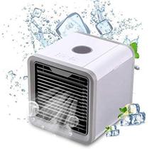 Climatizador Ar Ventilador Umidificador 3 Modos Agua Gelada Gelo Refrescante Portatil Mesa Trabalho Casa