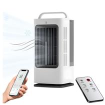 Climatizador de Ar Bivolt Portatil com 3 Velocidades Controle e Adaptador Umidificador e Refrigerador