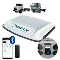 Climatizador de Ar Caminhão Série 8 com Controle e App Branco Mercedes 1113 608 Ford Cargo 12v Resfriar