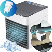 Climatizador e mini ar condicionado portátil ventilador ar frio com reservatório de gelo