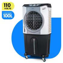 Climatizador Evaporativo de Ar Frio Zellox Portátil 100 litros 4 em 1 Grande e Potente 110V