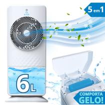 Climatizador Evaporativo Portátil Iced Coldpro 6L Ar Frio Base Giratória Ventilador, Umidificador E Purificador 3 Em 1 Climatizador Evaporativo Portátil Iced Coldpro 6L Ar Frio Base Giratória Ventilador, Umidificador E Purificador 3 Em 1