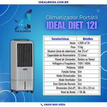 Climatizador Idealbrisa Residencial Diet 12i - 12 Litros - 110V - Eficiente e Compacto