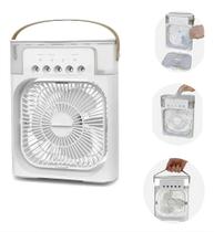 Climatizador Portátil 3 em 1: Ventilador, Umidificador Recarregável de Mesa