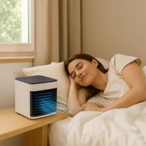Climatizador Purificador Refresca Portátil Ventilador Umidificador Velocidades Mini Ar Condicionado