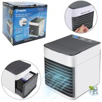 Climatizador / umidificador de ar vision 5v com 3 velocidades + luz de led e cabo usb