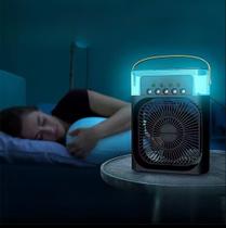 Climatizador umidificador e Ventilador Portátil com luz LED Bivolt 10W