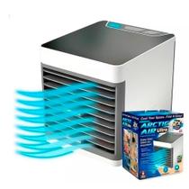 Climatizador Ventilador Portátil 3 Velocidades Branco LED Umidificador Ar Frio Silencioso Econômico Mesa Escritório Quarto Bivolt USB
