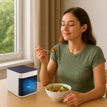 Climatizador Ventilador Portátil Velocidades Umidificador Purificador Refresca Mini Ar Condicionado