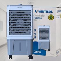 Climatizador Ventisol Clin 16L 127V 130W Cinza Painel Evaporativo 3 Velocidades Tanque 16L Produto Nacional com Garantia