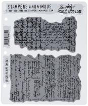 Cling Stamps Stampers Anonymous Tim Holtz Ledger Script
