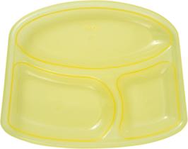 Clingo Prato Com Divisória Colors - Kit 3 Unid