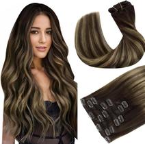 Clip em extensões de cabelo Hetto Human Hair 30cm Balayage