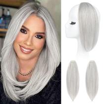 Clip in Hair Volumizer REECHO 2PCS 30 cm, cinza prateado