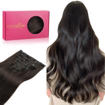 Clip in Human Hair Extensions Wennalife 22 polegadas 120 g marrom escuro