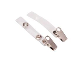 Clip Jacaré ou Clip com Alça Leitosa para Crachá 25 Und Clip Jacaré ou Clip com Alça Leitosa para Crachá 25 Und