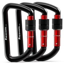 Clip Mosquetón FresKaro con Seguro Pequeño Negro de Alta Resistencia de 3 Pulgadas