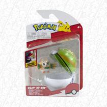 Clip n Go Boneco Pokémon Mini Figura Rowlet e Nest ball