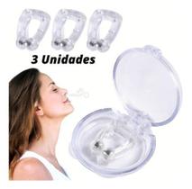 Clip Nasal Anti Ronco Apneia Nariz Magnético Com Imã Kit C/3