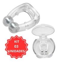 Clip Nasal Anti Ronco Apneia Nariz Magnético Com Imã Kit C/3