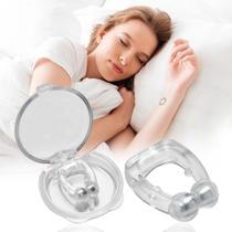 Clip Nasal Magnético Anti Ronco Apneia com Estojo Kit com 4