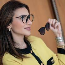 Clip-On 2 em 1 Armação Óculos de Sol Feminino Lili Proteção UV Lê Belle