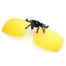 Clip On Adicional Óculos Sol Dirigir Noite Pesca Polarizado Lente Amarelo