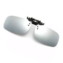 Clip On Para Armação Óculos De Grau Polarizado Uv400 Lente Prata