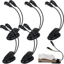 Clip on Reading Light Retisee com bateria USB/AAA de duas cabeças Clip on Reading Light Retisee com bateria USB/AAA de duas cabeças
