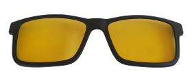 Clip-on Xtreme Double Preto Fosco Amarelo Polarizado Clip On