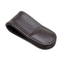 Clip organizador para cabo de dados couro marrom