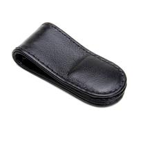Clip organizador para cabo de dados couro preto Clip organizador para cabo de dados couro preto