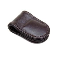 Clip organizador para fone de ouvido couro marrom
