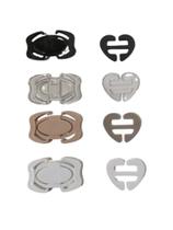 Clip para alças Nadador Kit com 8 Clips para alças do sutiã 4 em formato de Coração e 4 Formato Largo Clip para alças Nadador Kit com 8 Clips para alças do sutiã 4 em formato de Coração e 4 Formato Largo