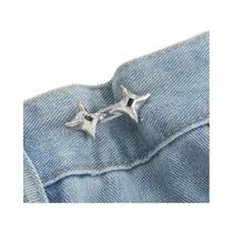 Clipe Ajustável Para Apertar a Cintura Feminina Com Estrela, Botões De Jeans Sem Costura, Acessórios Clipe Ajustável Para Apertar a Cintura Feminina Com Estrela, Botões De Jeans Sem Costura, Acessórios