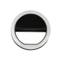 Clipe Anel Led Luz Branca Selfie para celular - Mini Ring Light PRETO