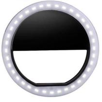 Clipe Anel Led Luz Selfie Para Celular Preto Clipe Anel Led Luz Selfie Para Celular Preto