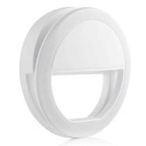 Clipe Anel Led Luz Selfie Recarregável Para Celular Branco