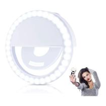Clipe Anel Luz Pra Selfie Ring Light Flash Celular BRANCO - MKB