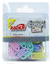 Clipe Colorido Plástico Candy 2 com 100 Unidades - Radex (BLISTER)