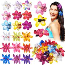 Clipe de cabelo com flores Jexine Hawaiian Artificial Hibiscus x18