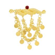 Clipe De Cabelo Com Franjas De Moeda De Ouro Para Mulheres, Acessório Elegante Para Festas, Clipe De