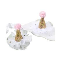 Clipe De Cabelo Cone Brilhante Para Meninas 2 Peças Tiara De Princesa Acessórios De Fantasia Para