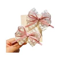 Clipe De Cabelo De Renda Boêmia Para Meninas 2PCS Acessório Infantil Feito À Mão